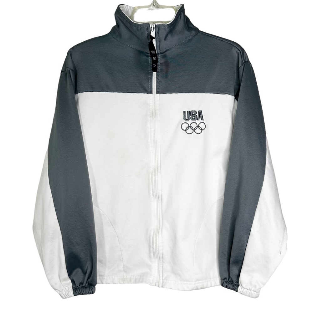 US Olympic Committee Embroidered Full Zip Performance Jacket White Men’s M